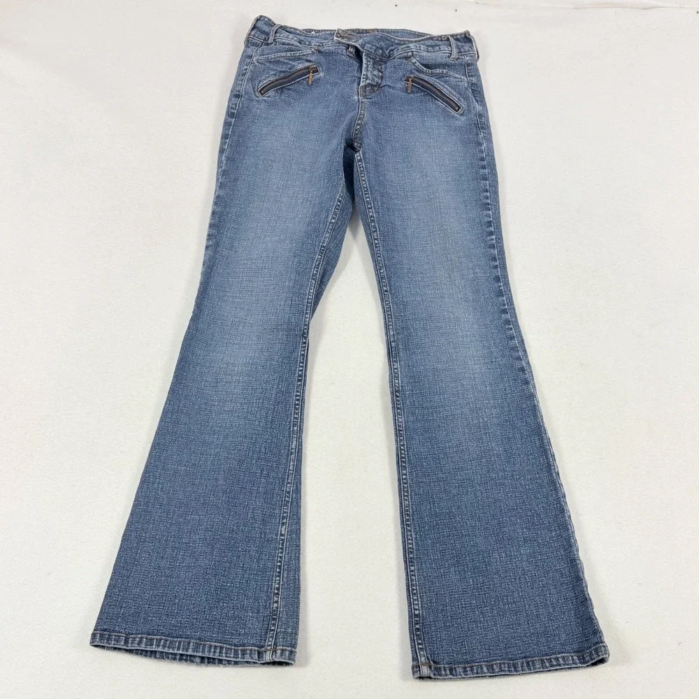 Y2K 90s LEI Flare Jeans Womens Size 11 Low Rise 29x29 FLAW‎